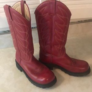 Fluevog Red Fabulous Cowboy Boots
